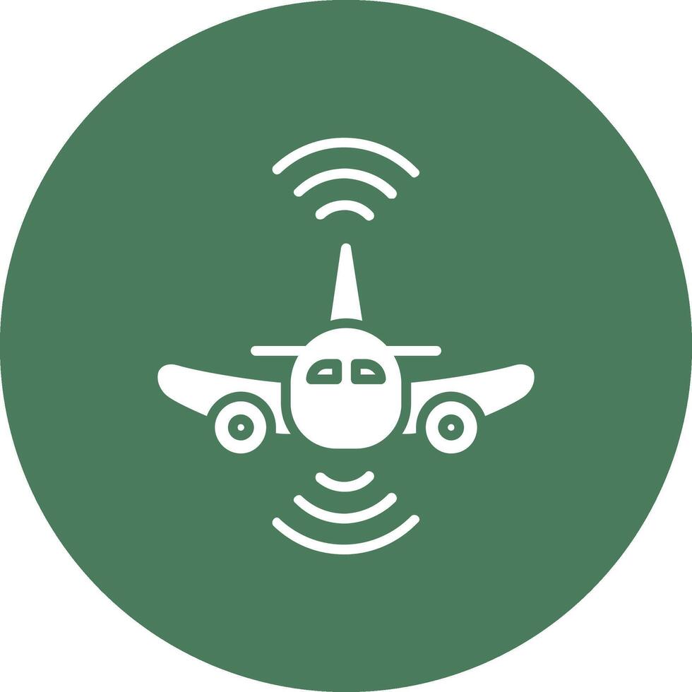 Aeroplane Glyph Multi Circle Icon vector