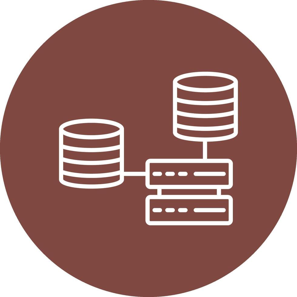 Connected Line Multi Circle Icon vector