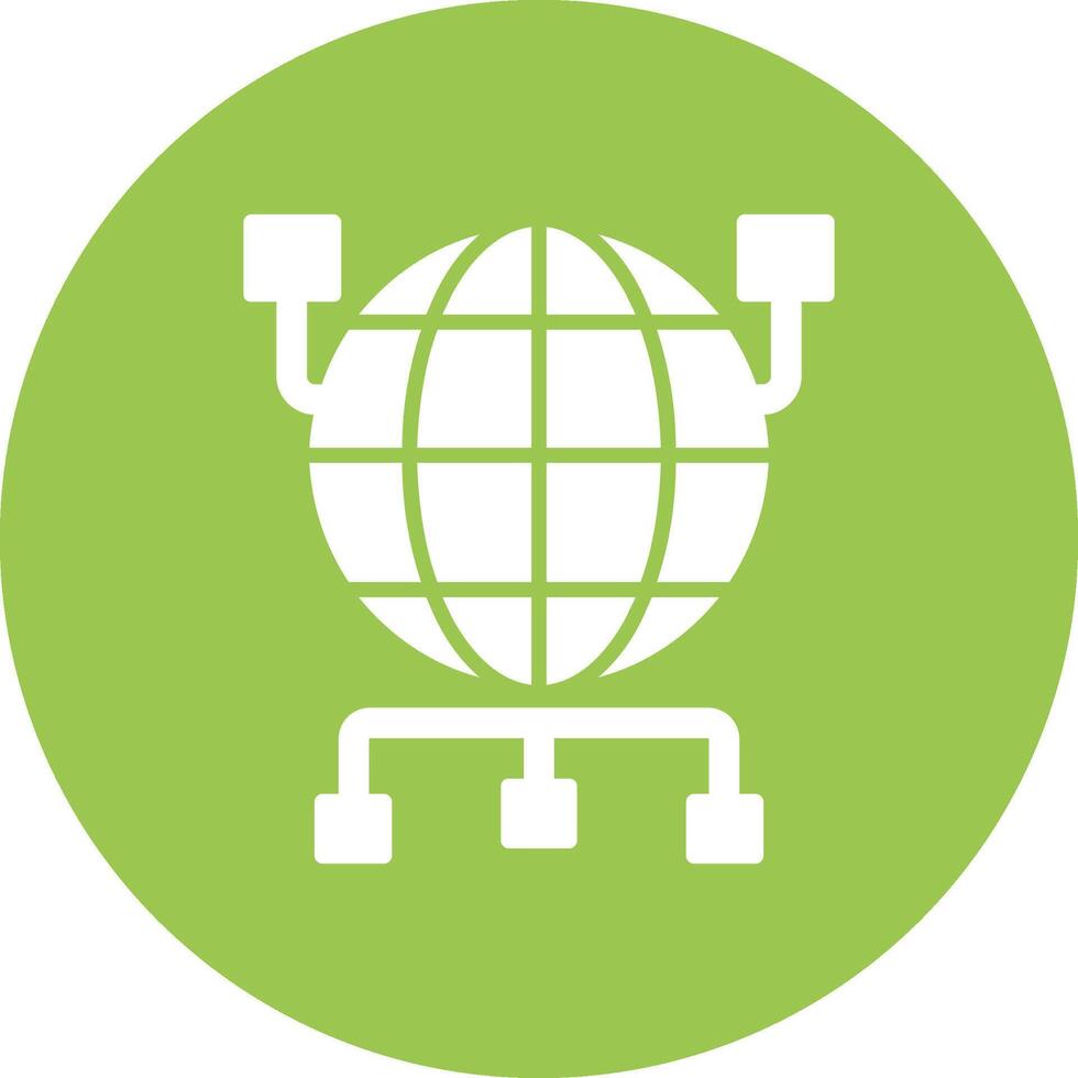 Global Organization Glyph Multi Circle Icon vector