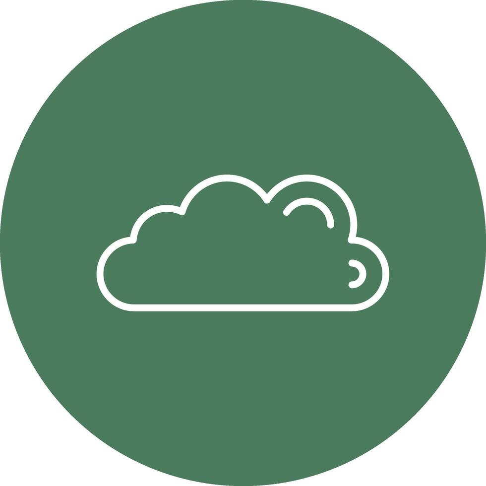 nube línea multi circulo icono vector