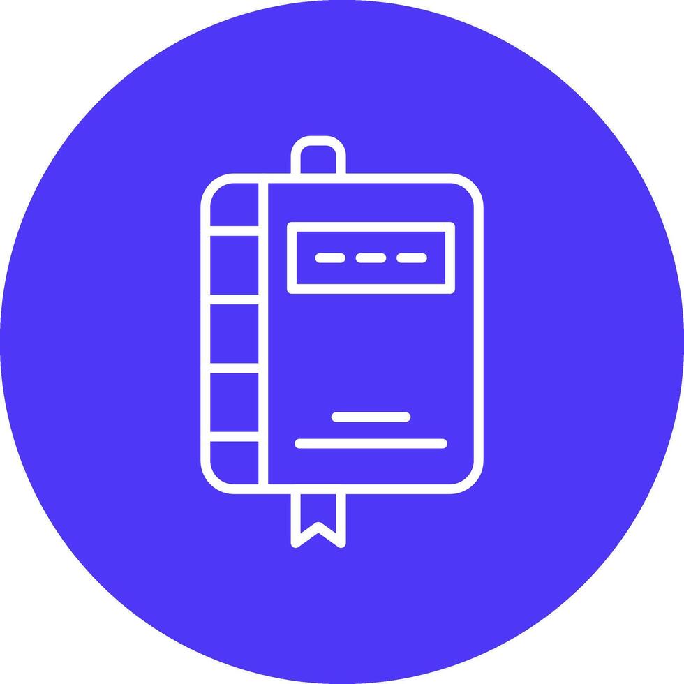 Note Book Line Multi Circle Icon vector