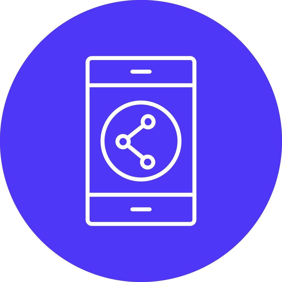 Sharing Line Multi Circle Icon vector