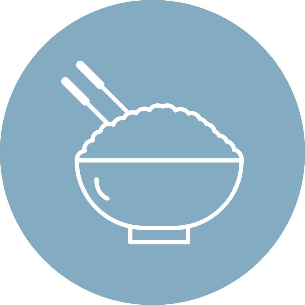 Chinese Food Line Multi Circle Icon vector