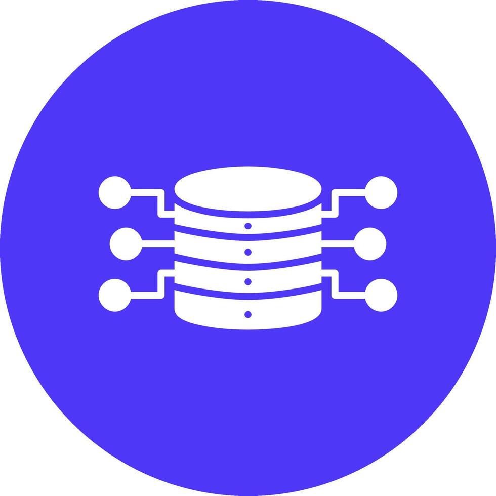 Server Storage Glyph Multi Circle Icon vector