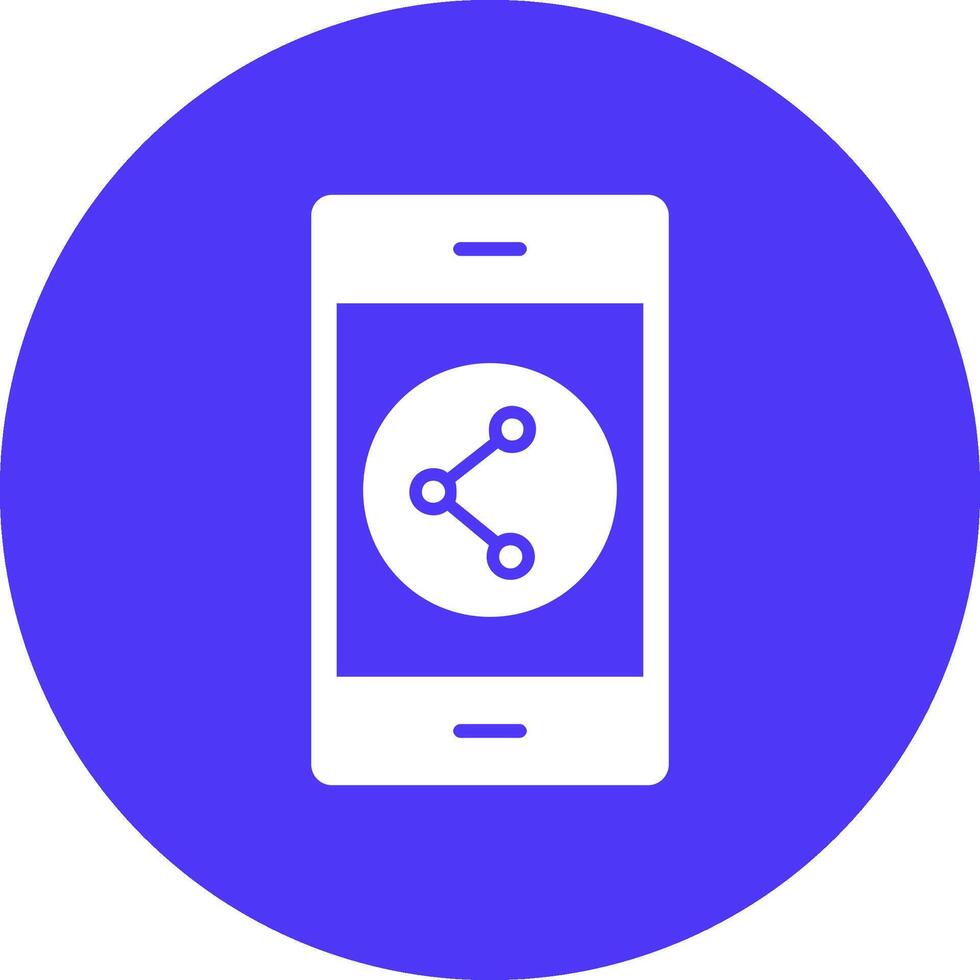 Sharing Glyph Multi Circle Icon vector