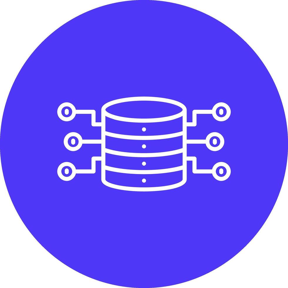 Server Storage Line Multi Circle Icon vector