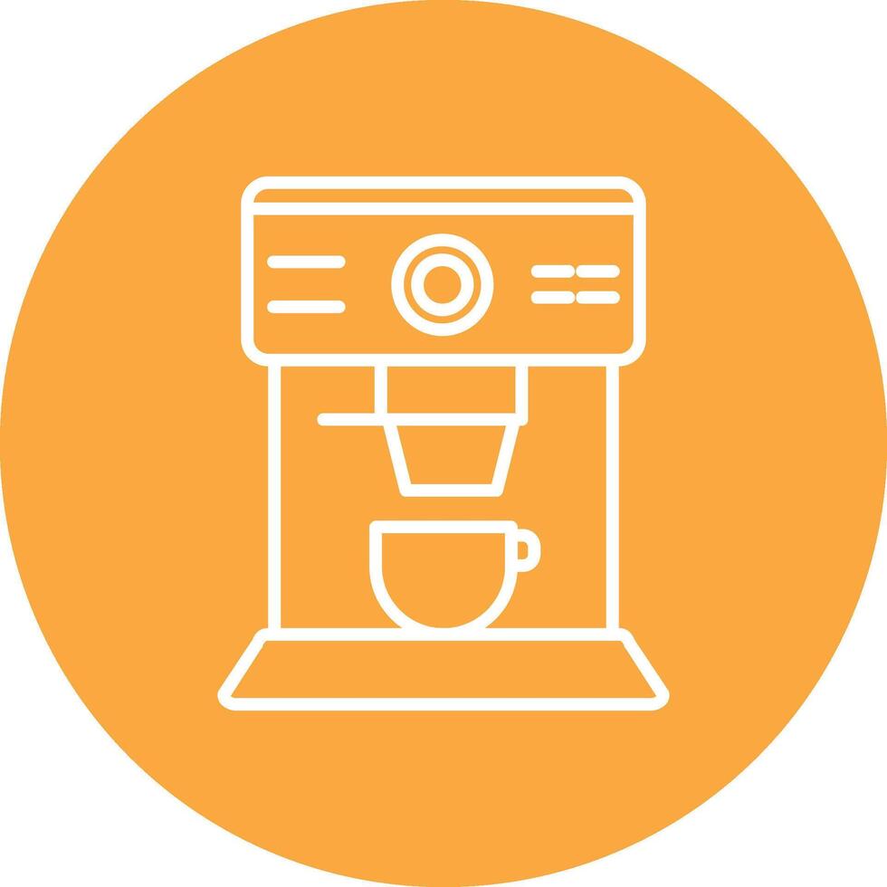 Coffee Machine Line Multi Circle Icon vector