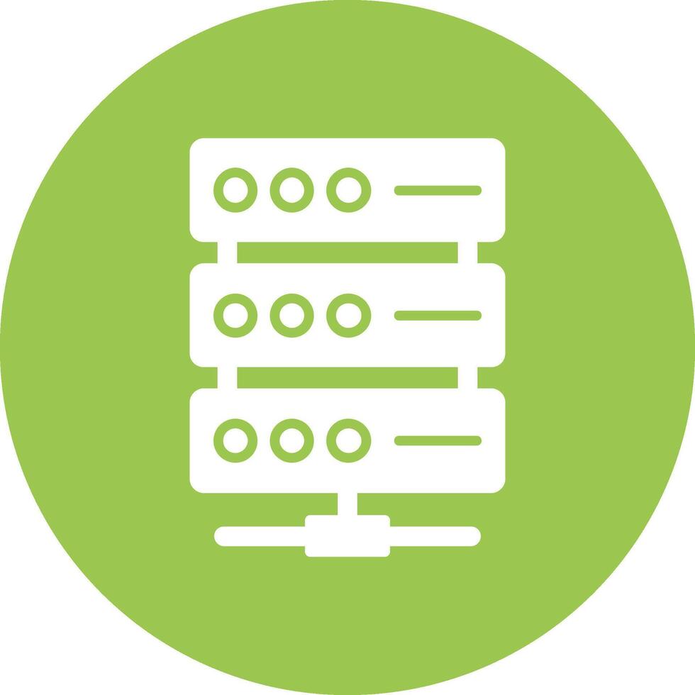 Server Glyph Multi Circle Icon vector