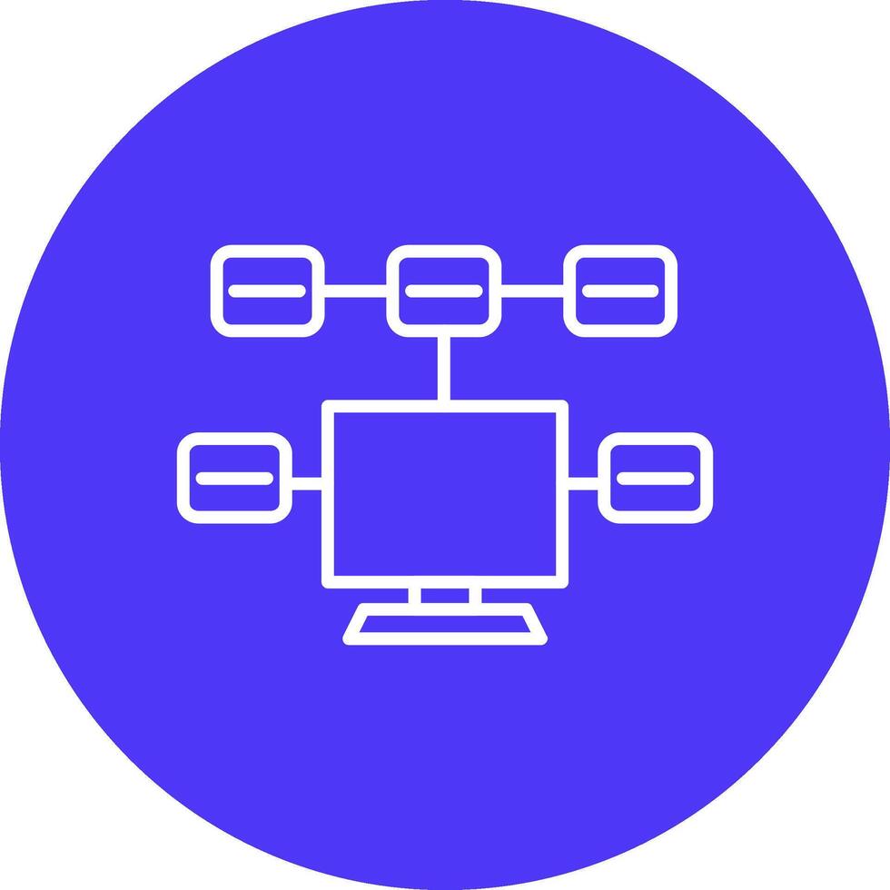 Tasks Line Multi Circle Icon vector