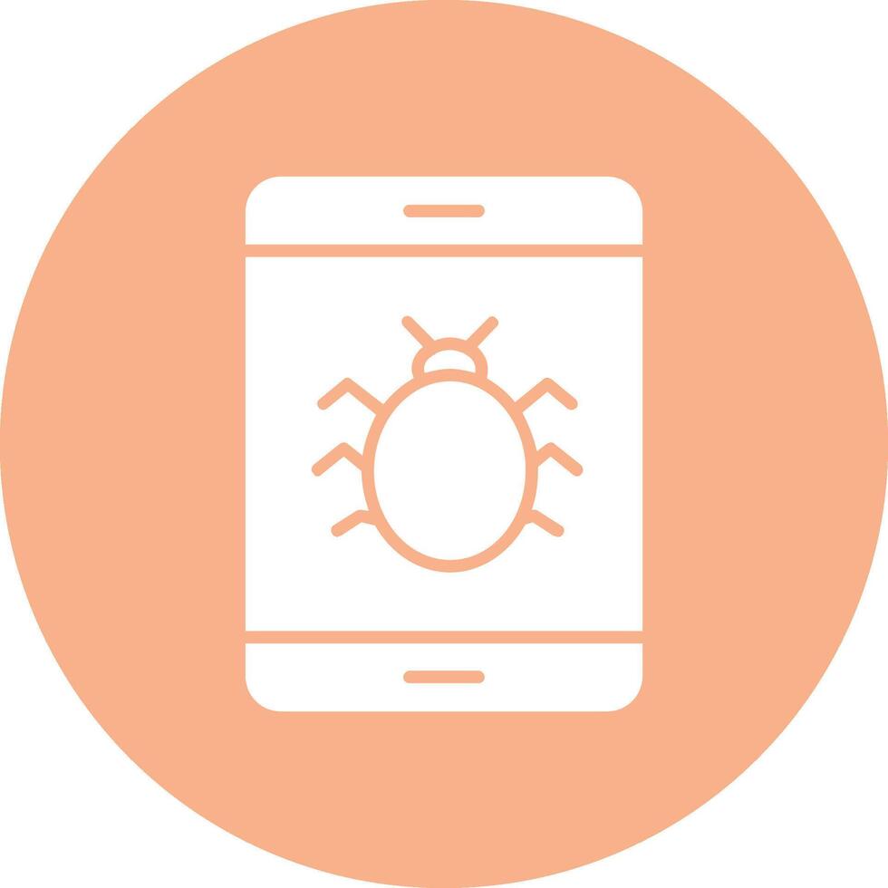 Bug Glyph Multi Circle Icon vector