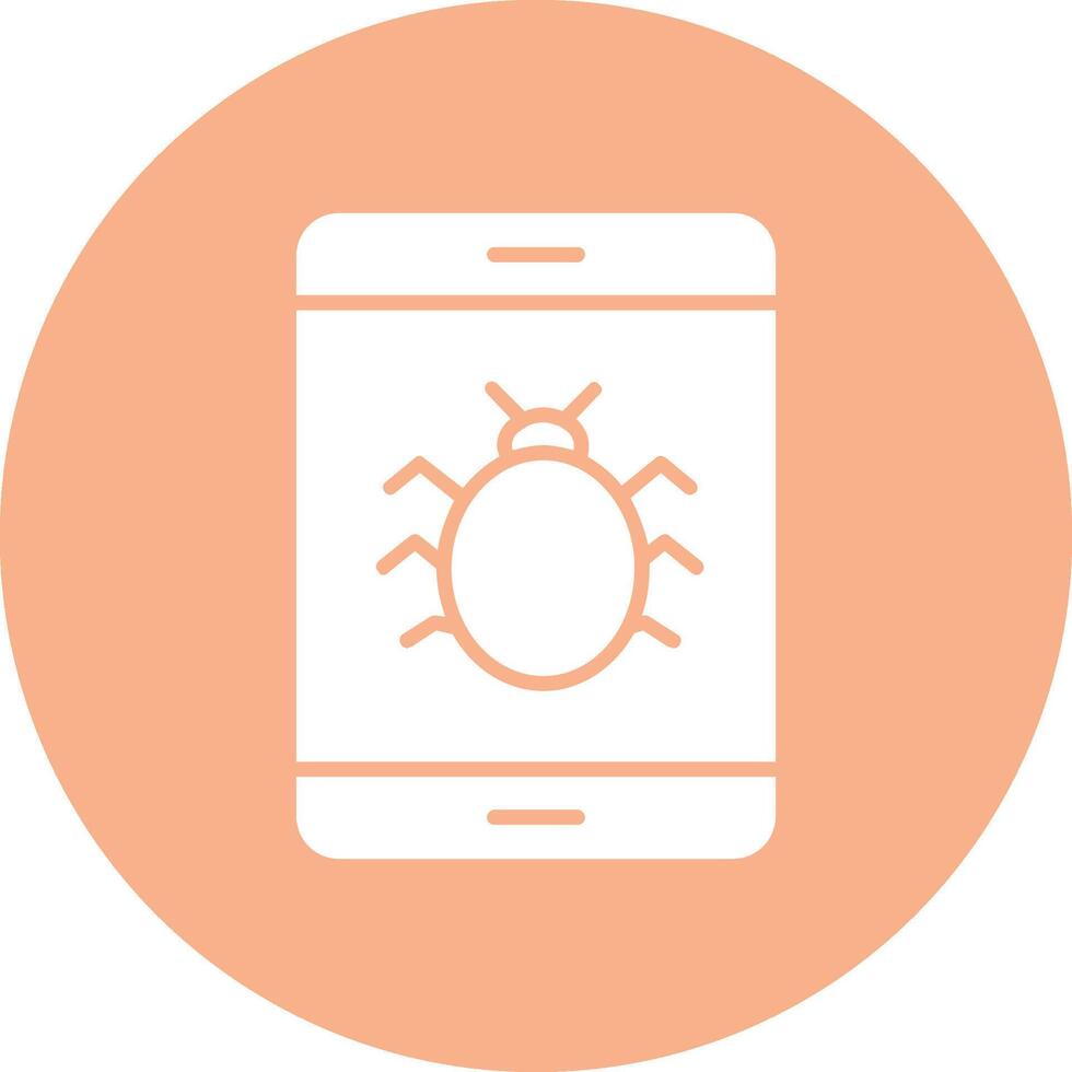 Bug Glyph Multi Circle Icon vector