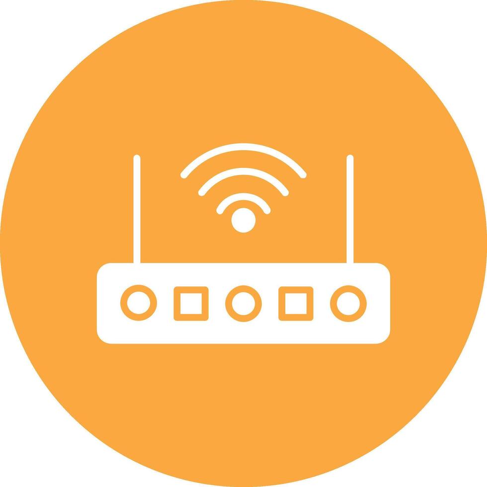 Wifi Router Glyph Multi Circle Icon vector