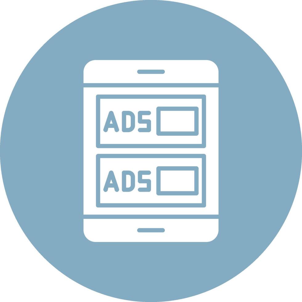 Ads Campaign Glyph Multi Circle Icon vector