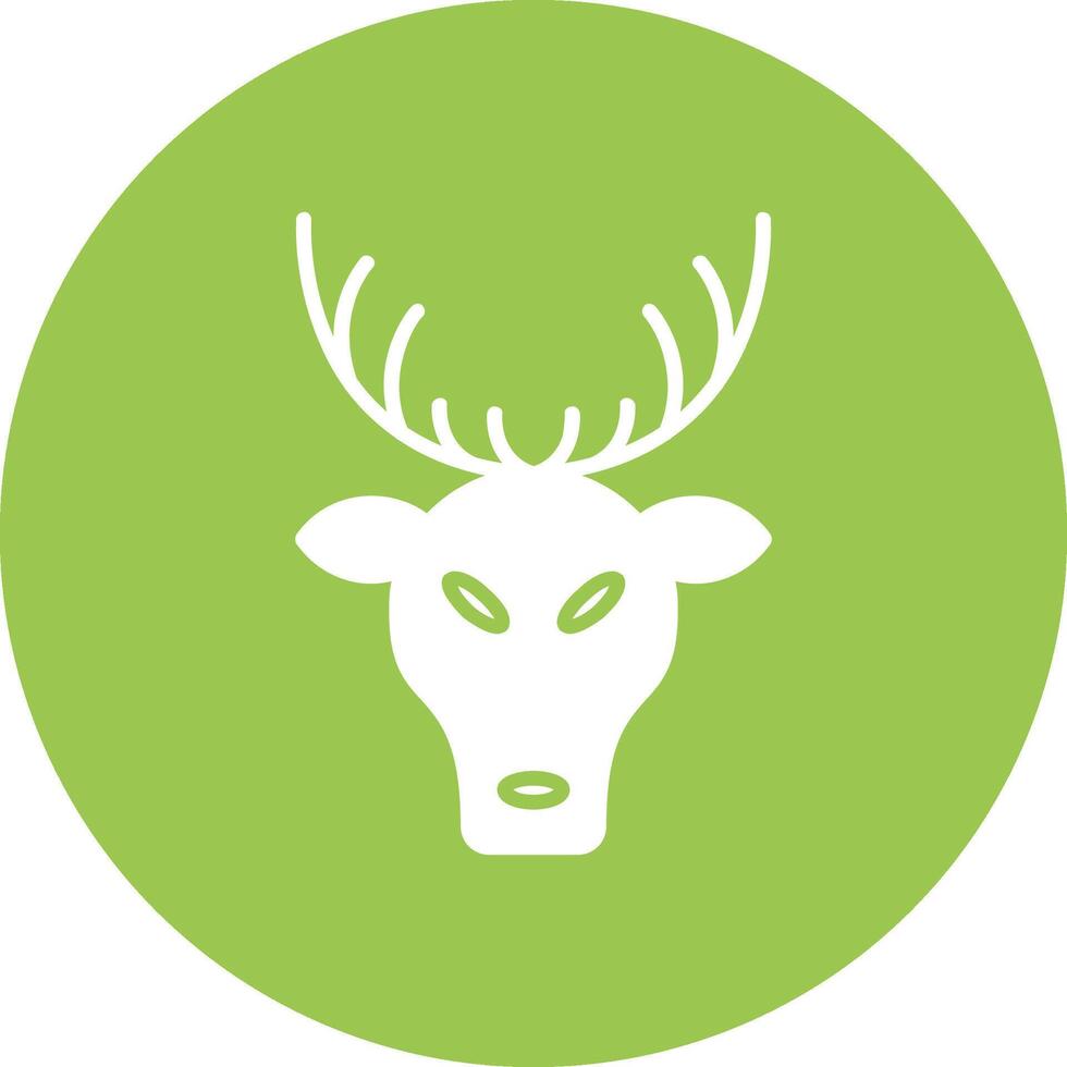 Deer Glyph Multi Circle Icon vector