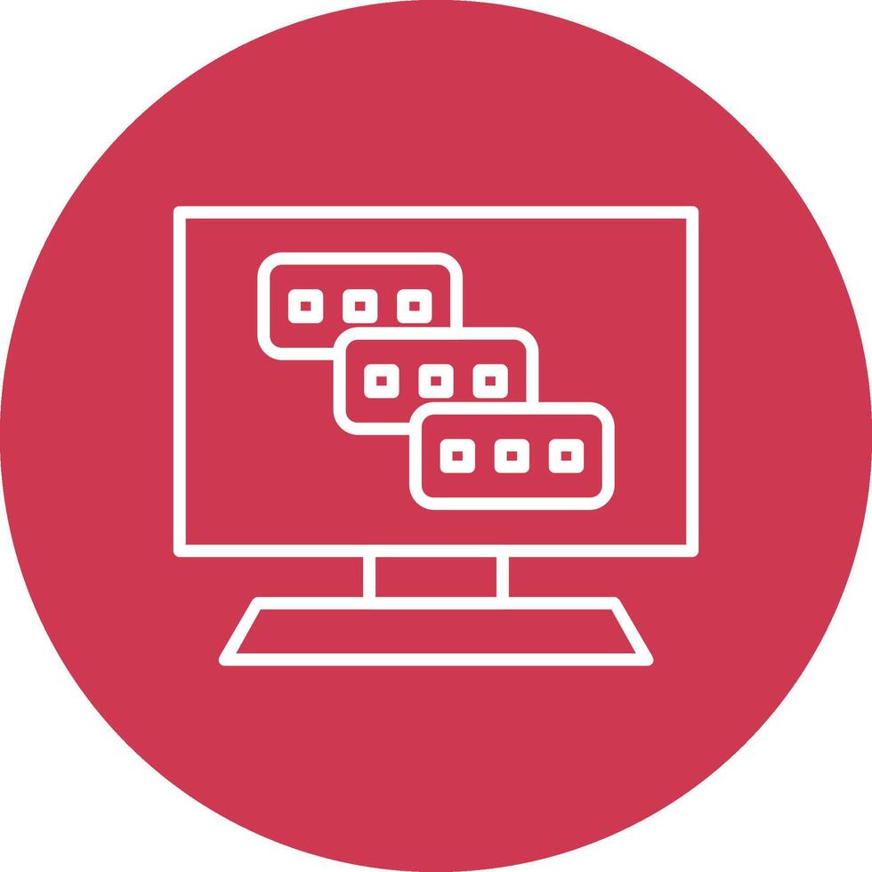 Tasks Line Multi Circle Icon vector