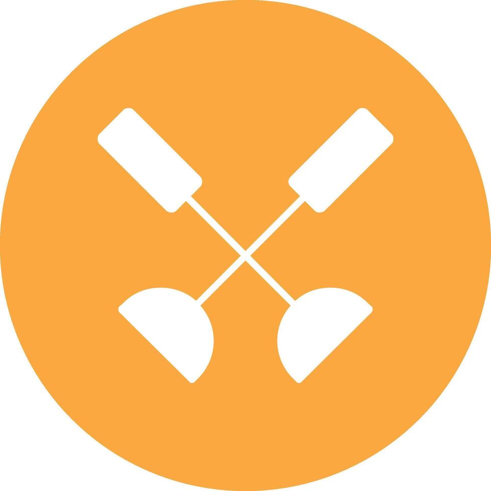 Paddle Glyph Multi Circle Icon vector