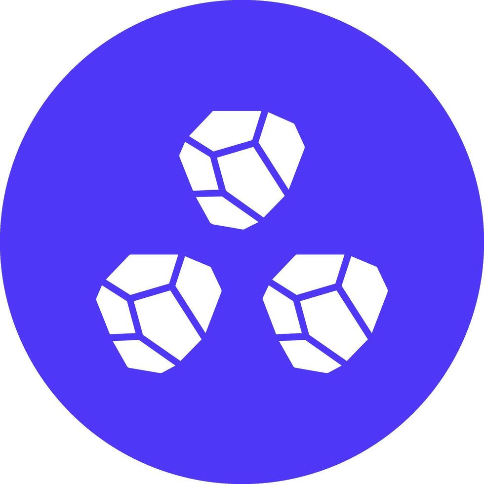 Boulder Glyph Multi Circle Icon vector