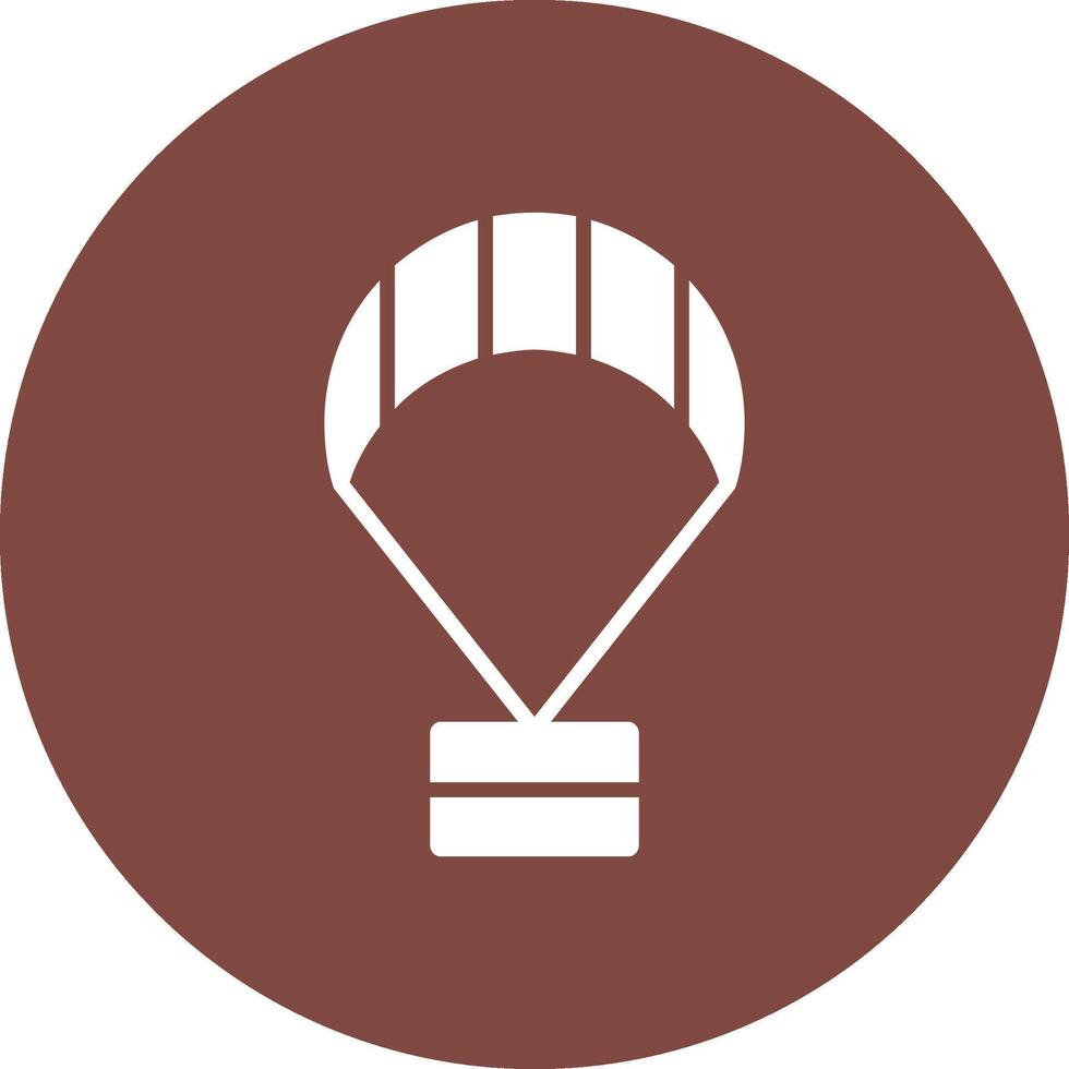 Paragliding Glyph Multi Circle Icon vector