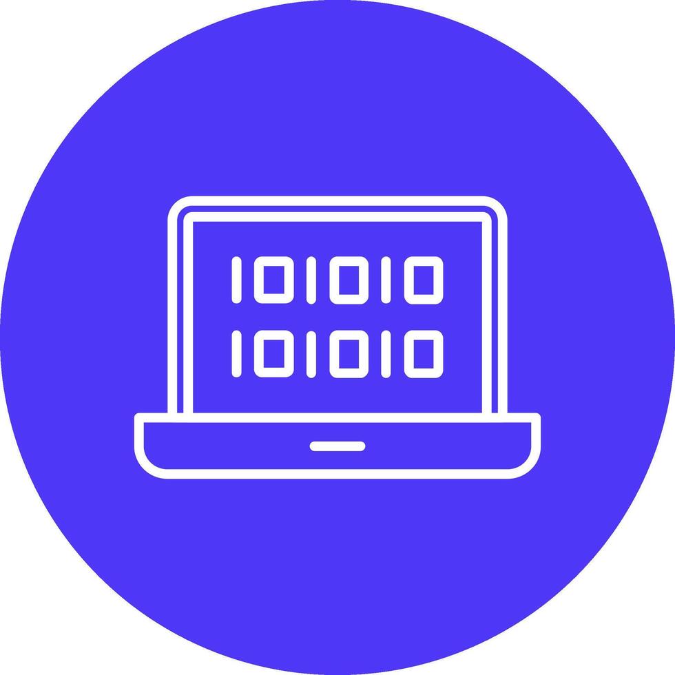 Binary Code Line Multi Circle Icon vector