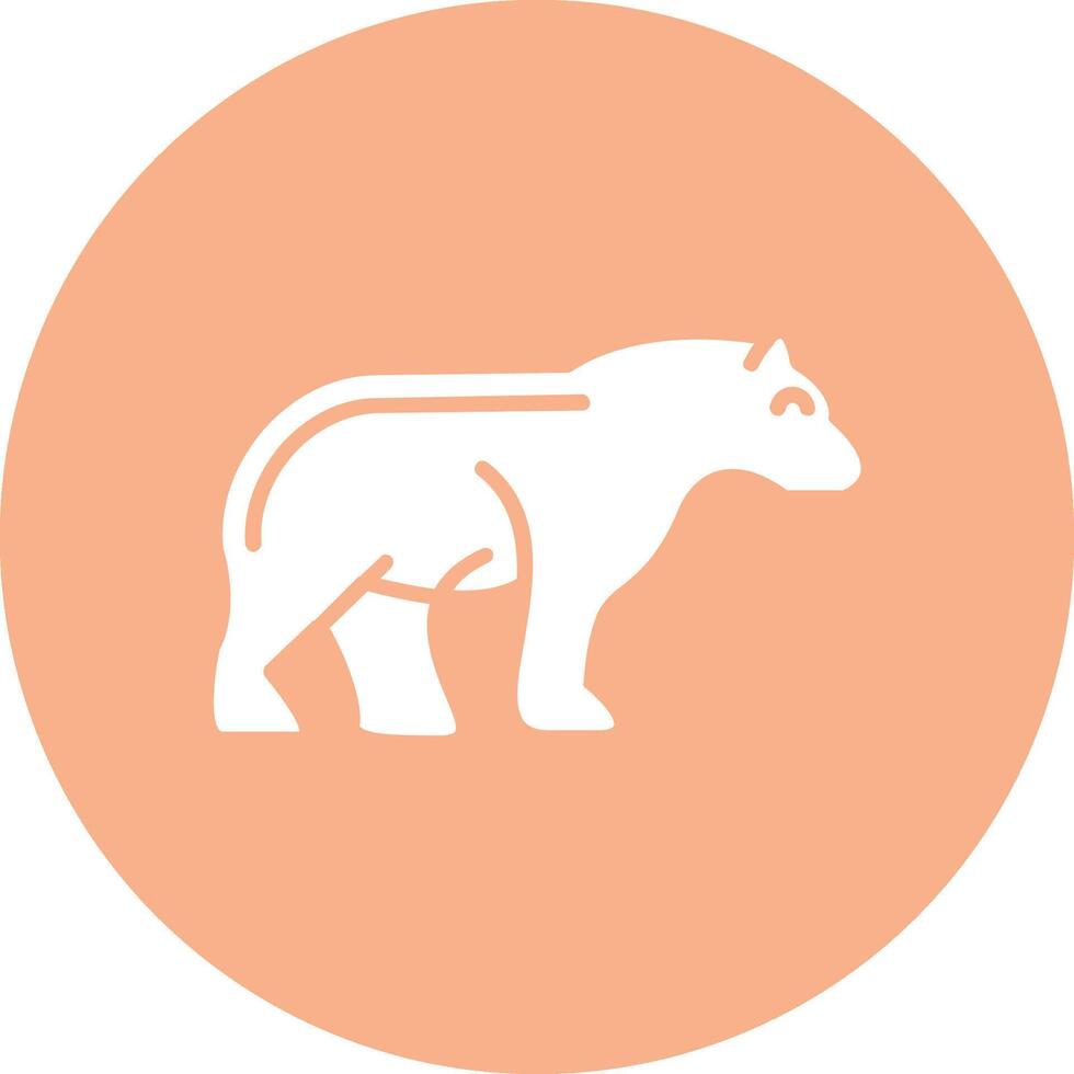 Bear Glyph Multi Circle Icon vector