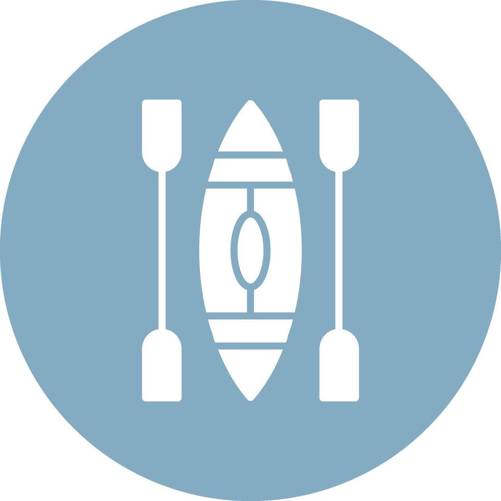 Canoe Glyph Multi Circle Icon vector