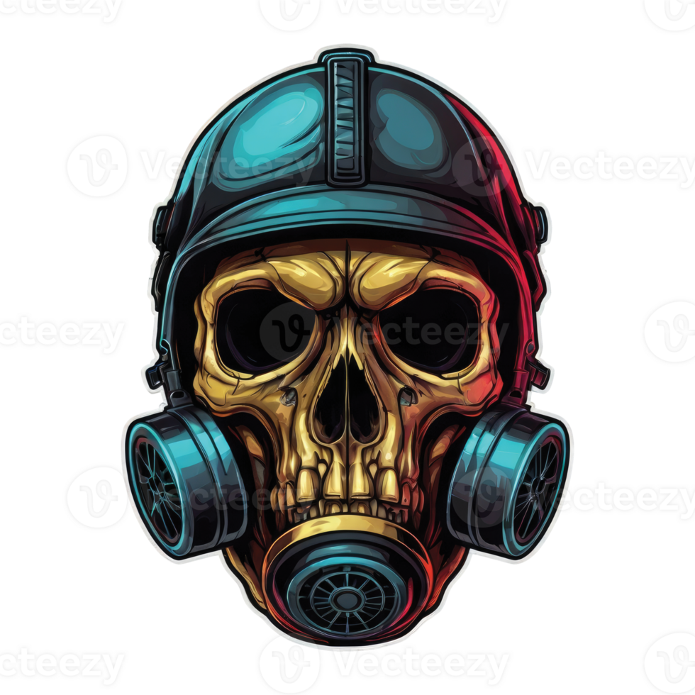 Skull head illustration png