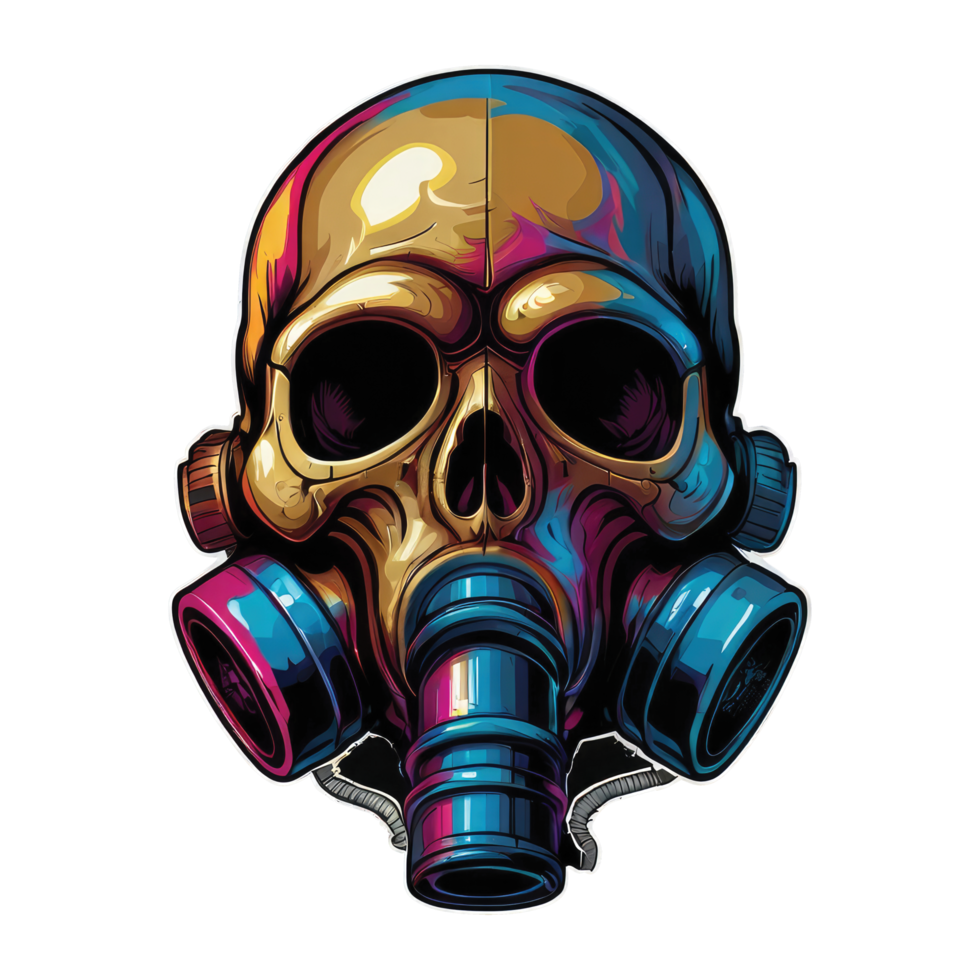 Skull head illustration png
