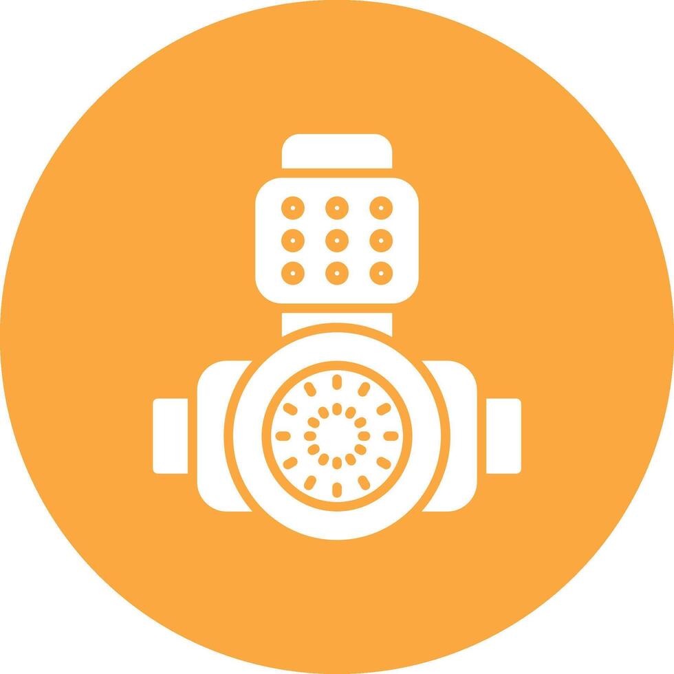 Head Light Glyph Multi Circle Icon vector