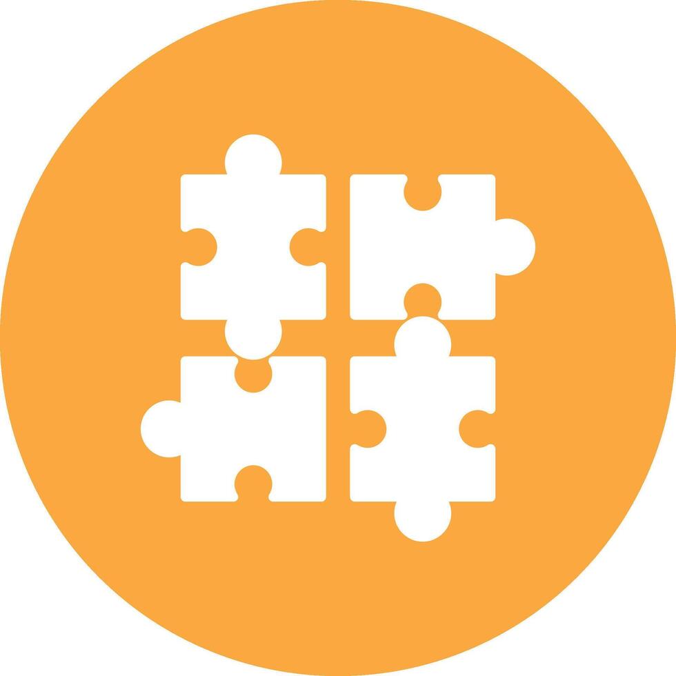 Jigsaw Glyph Multi Circle Icon vector