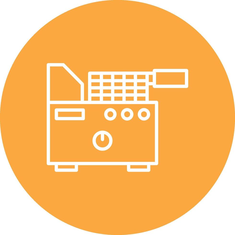 Electric Fryer Line Multi Circle Icon vector