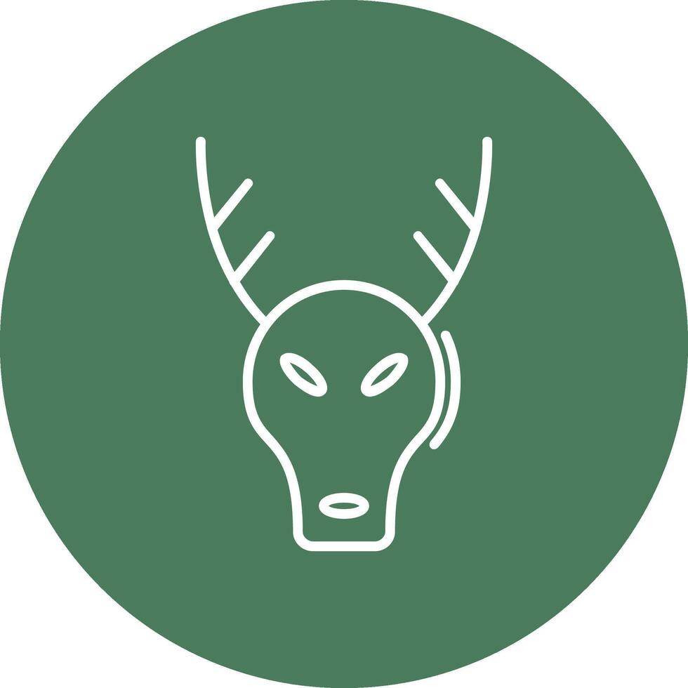 Stag Line Multi Circle Icon vector