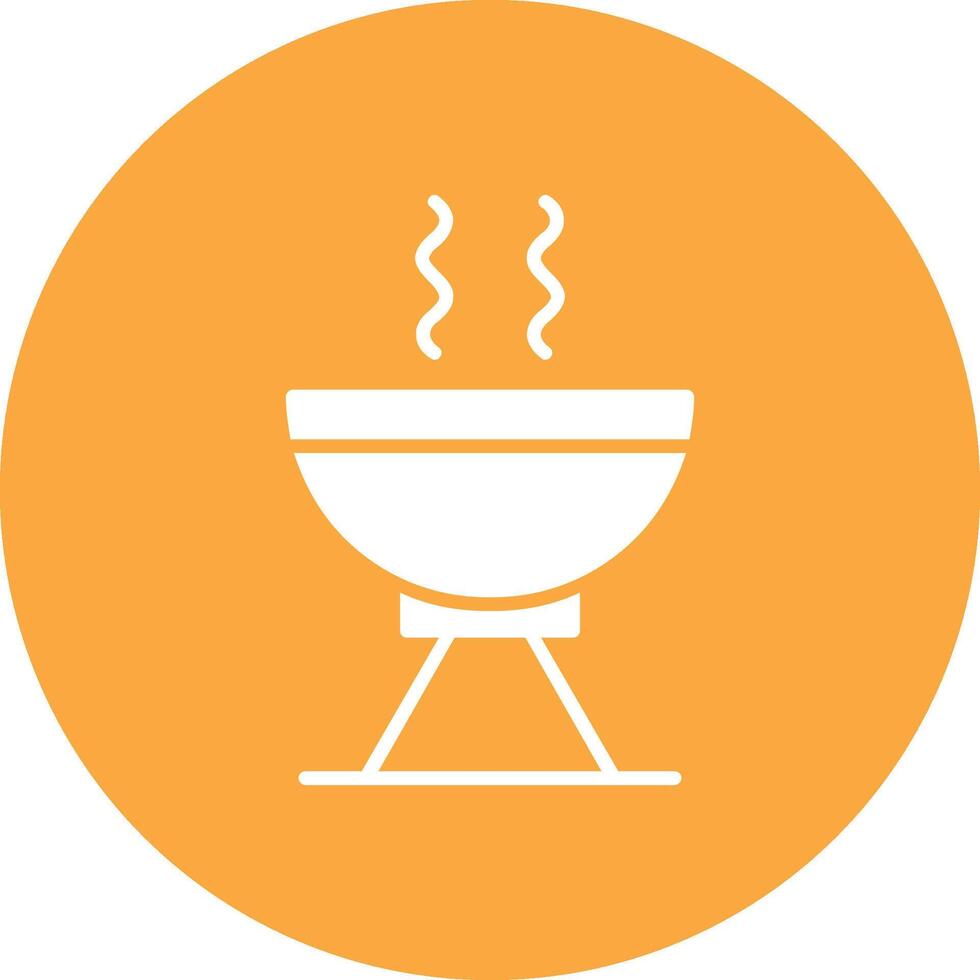 Grill Glyph Multi Circle Icon vector