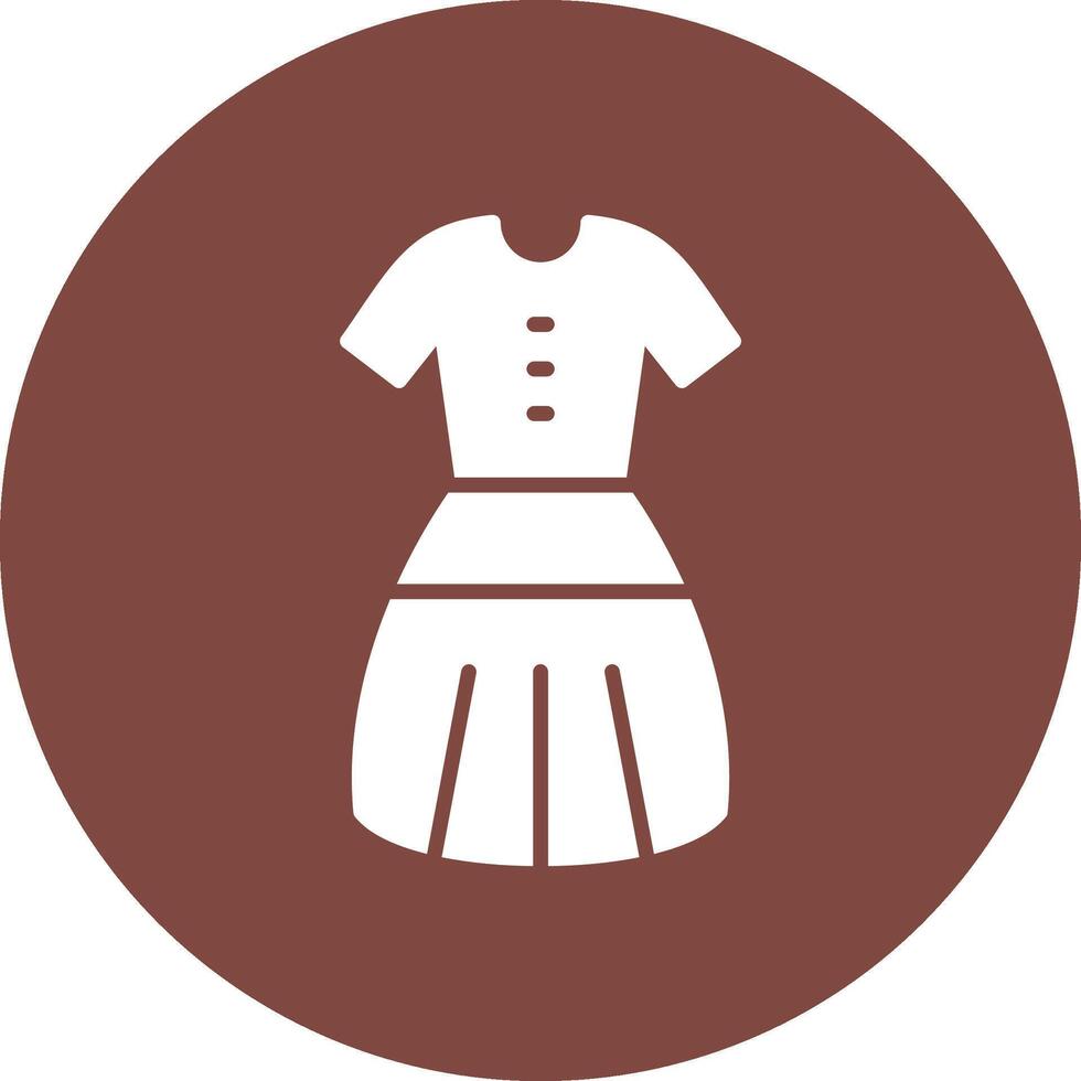 Dress Glyph Multi Circle Icon vector