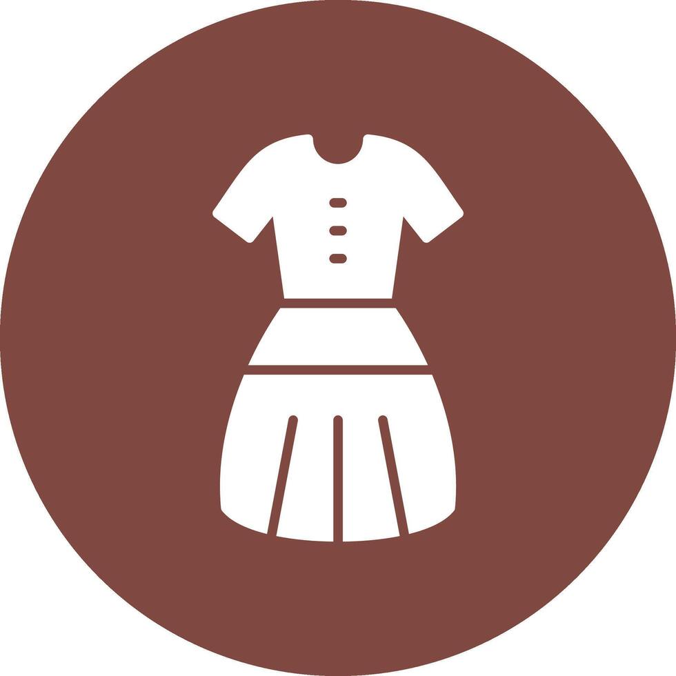 Dress Glyph Multi Circle Icon vector