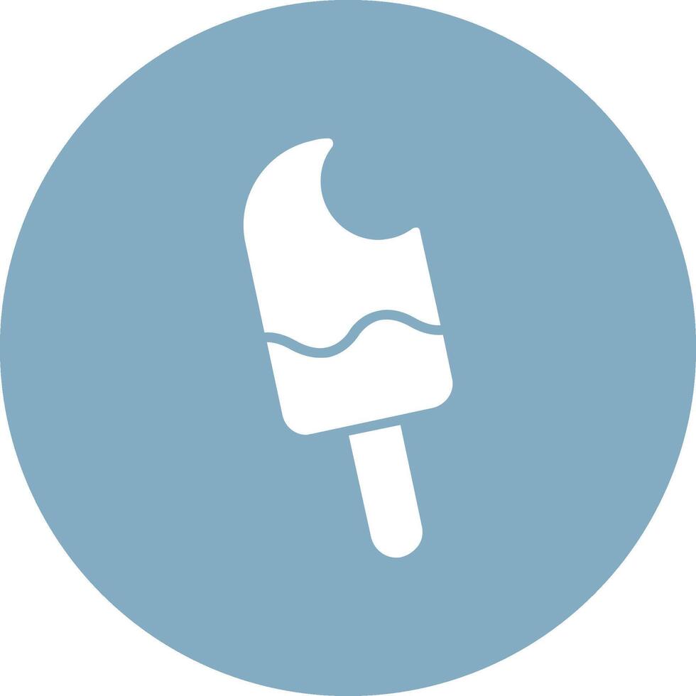 Ice Cream Bite Glyph Multi Circle Icon vector