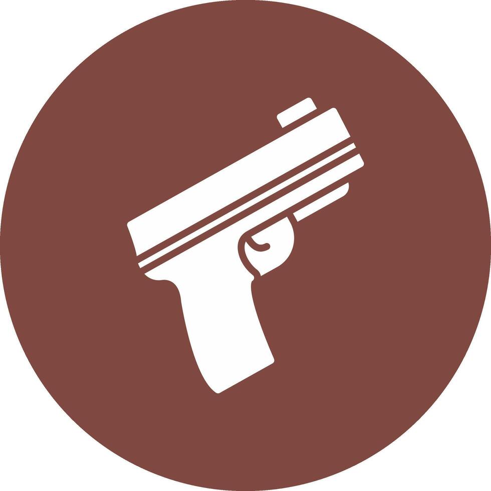 Pistol Glyph Multi Circle Icon vector