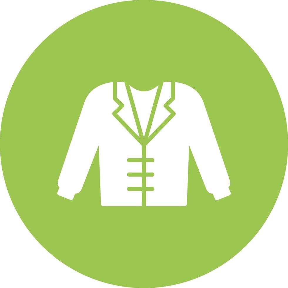 Coat Glyph Multi Circle Icon vector