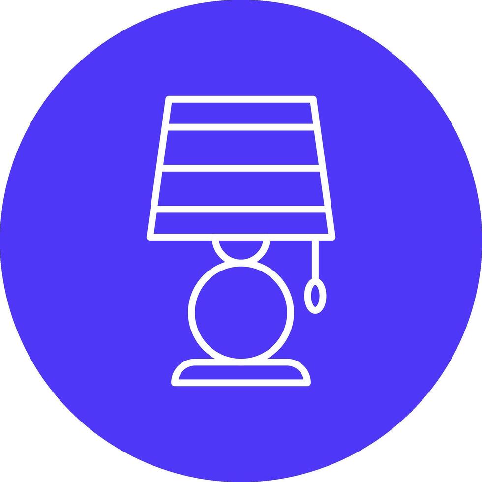 Lamp Line Multi Circle Icon vector