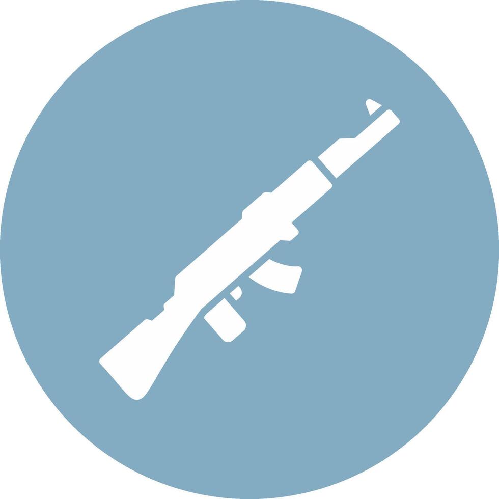 Gun Glyph Multi Circle Icon vector