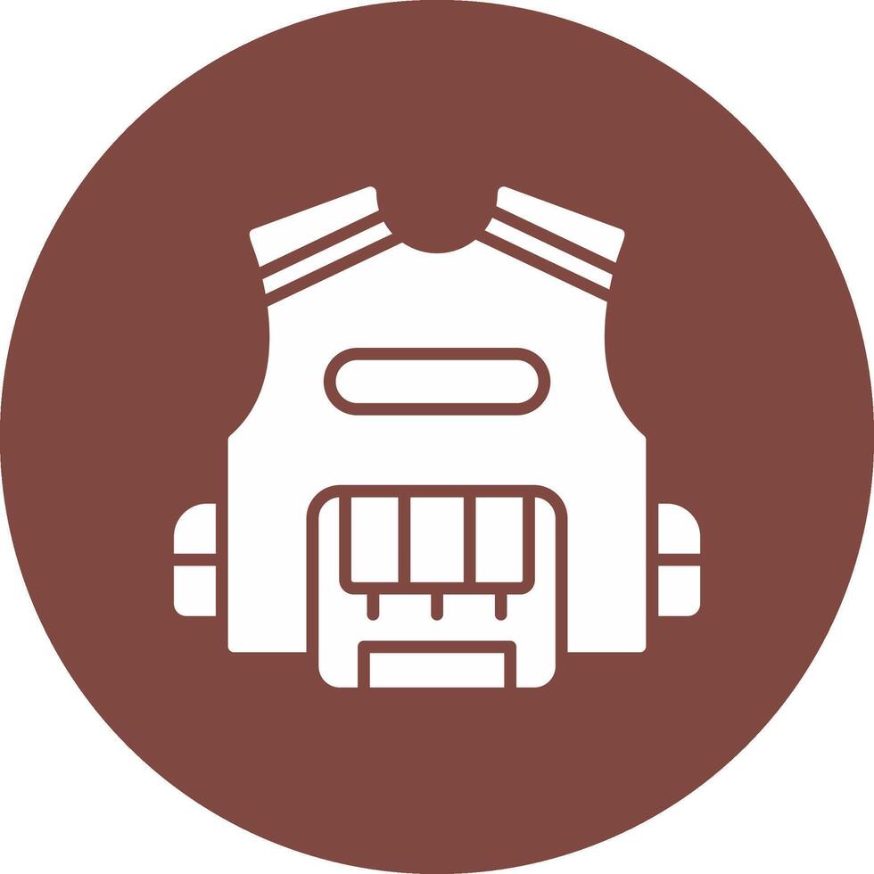 Vest Glyph Multi Circle Icon vector
