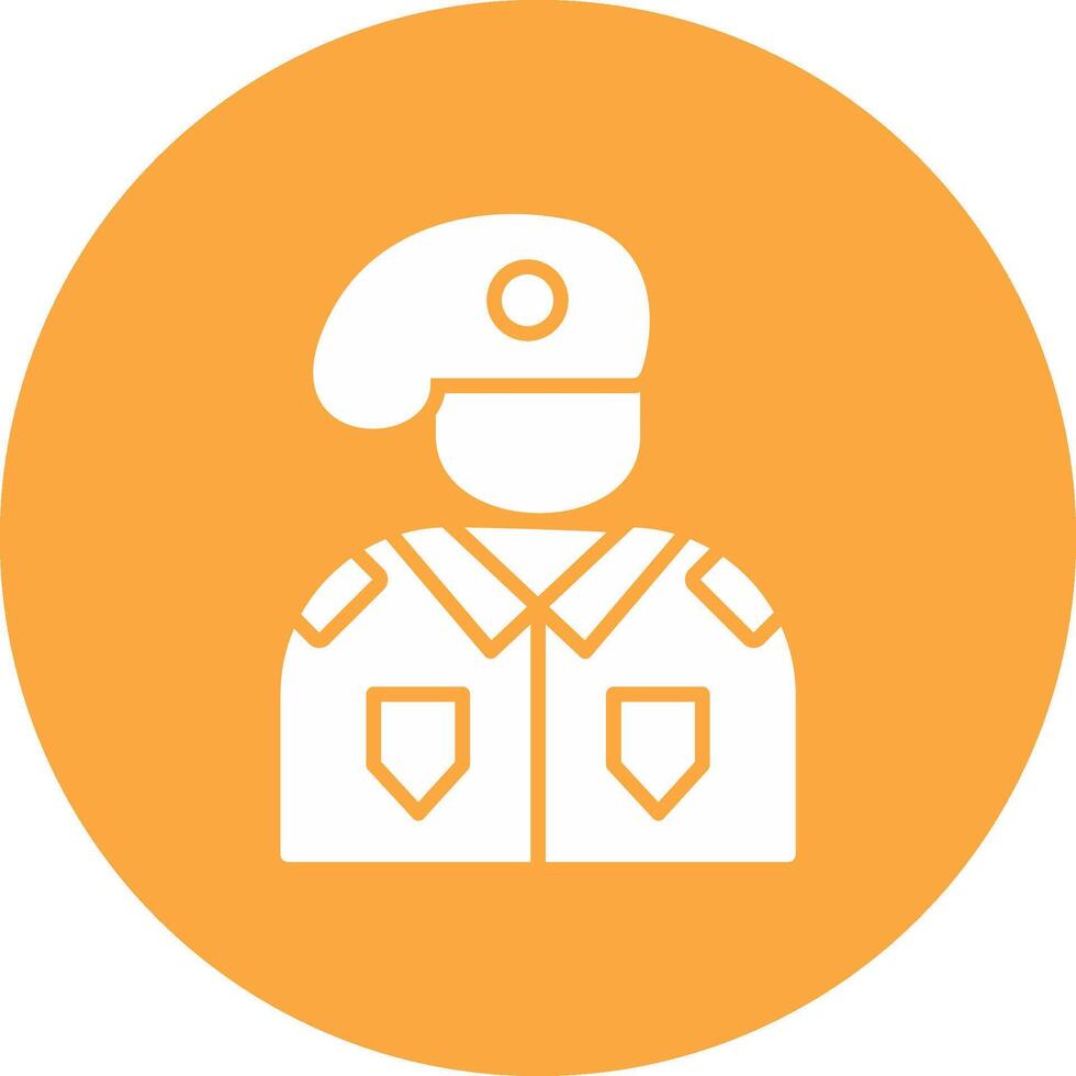 Soldier Glyph Multi Circle Icon vector