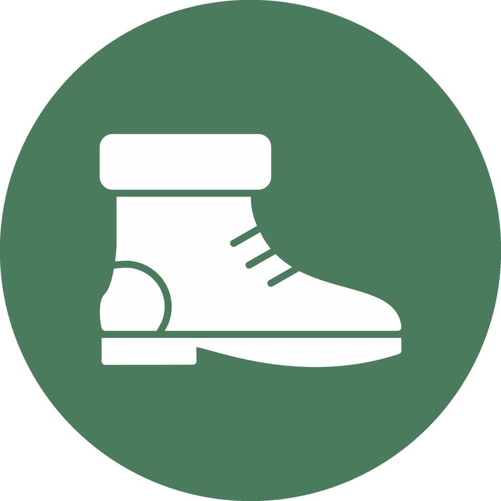 Boot Glyph Multi Circle Icon vector