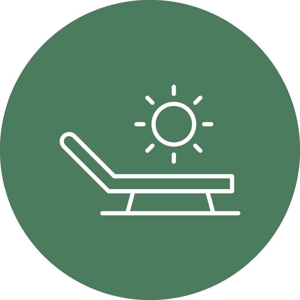 Sunbathing Line Multi Circle Icon vector