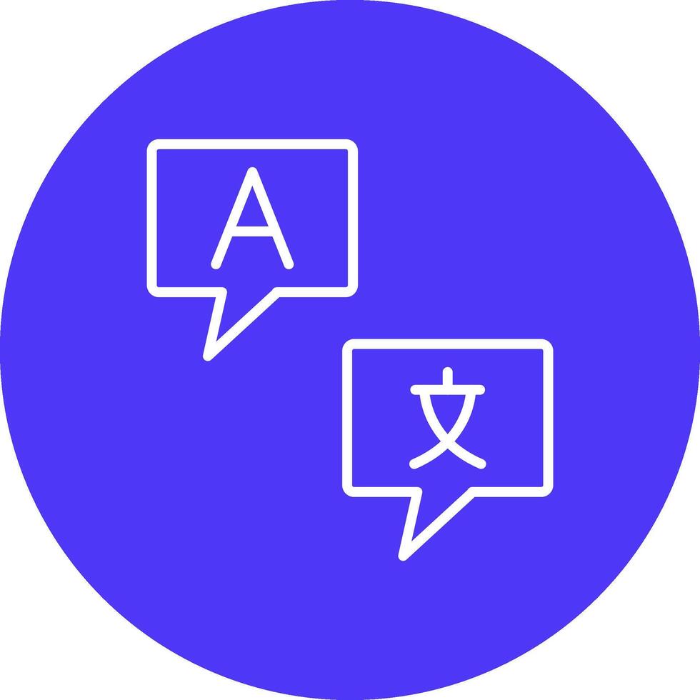 idiomas línea multi circulo icono vector