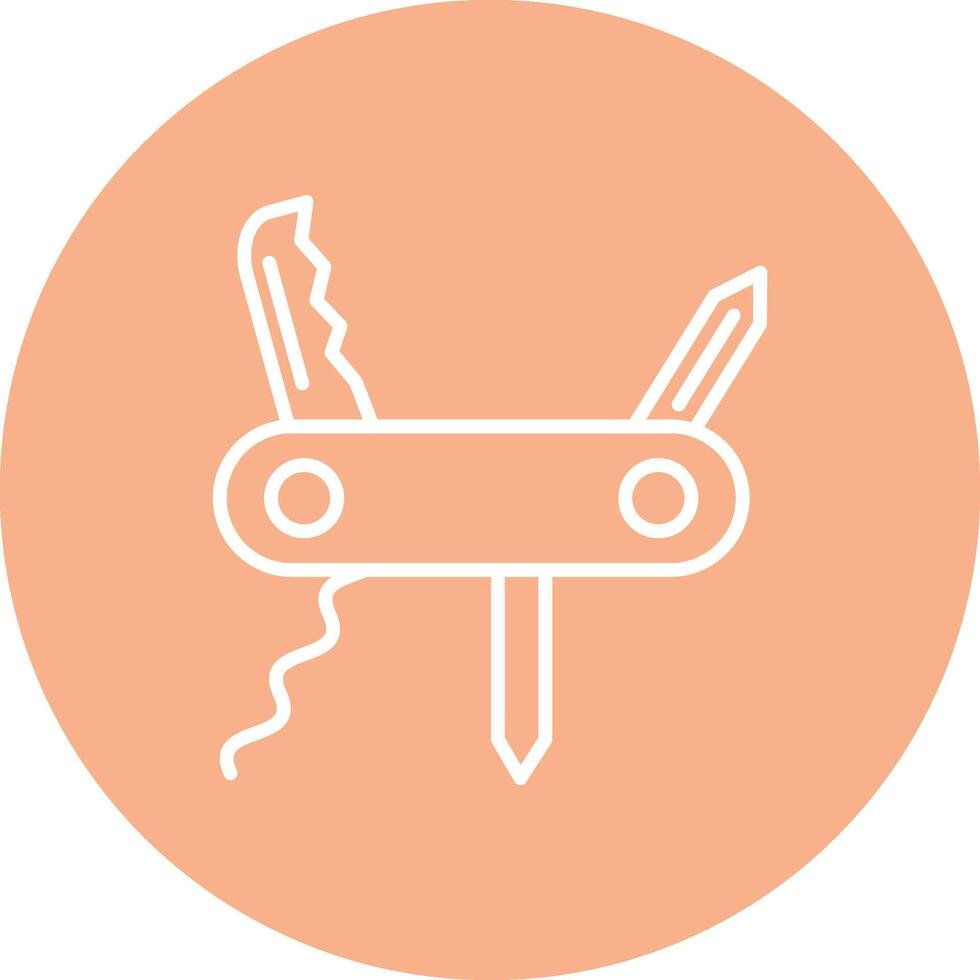 Knife Line Multi Circle Icon vector