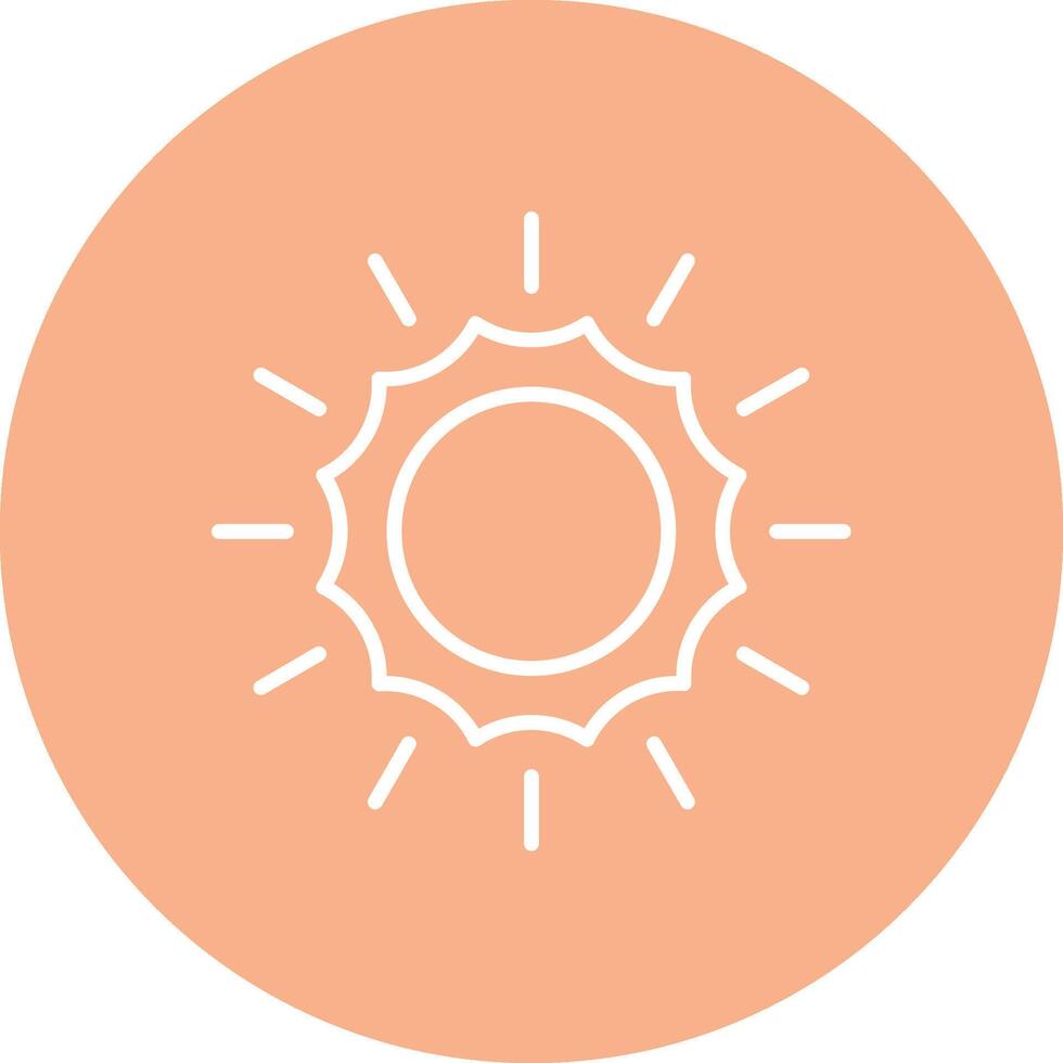 Sun Line Multi Circle Icon vector