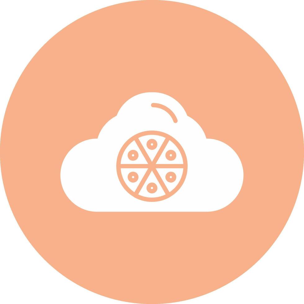 Cloud Glyph Multi Circle Icon vector