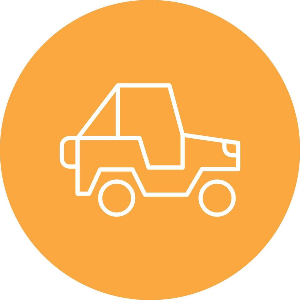 Jeep Line Multi Circle Icon vector