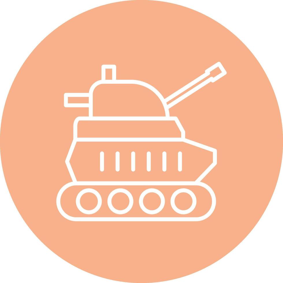 Tank Line Multi Circle Icon vector