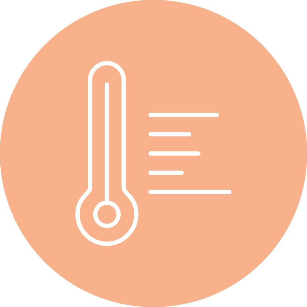 Temperature Hot Line Multi Circle Icon vector